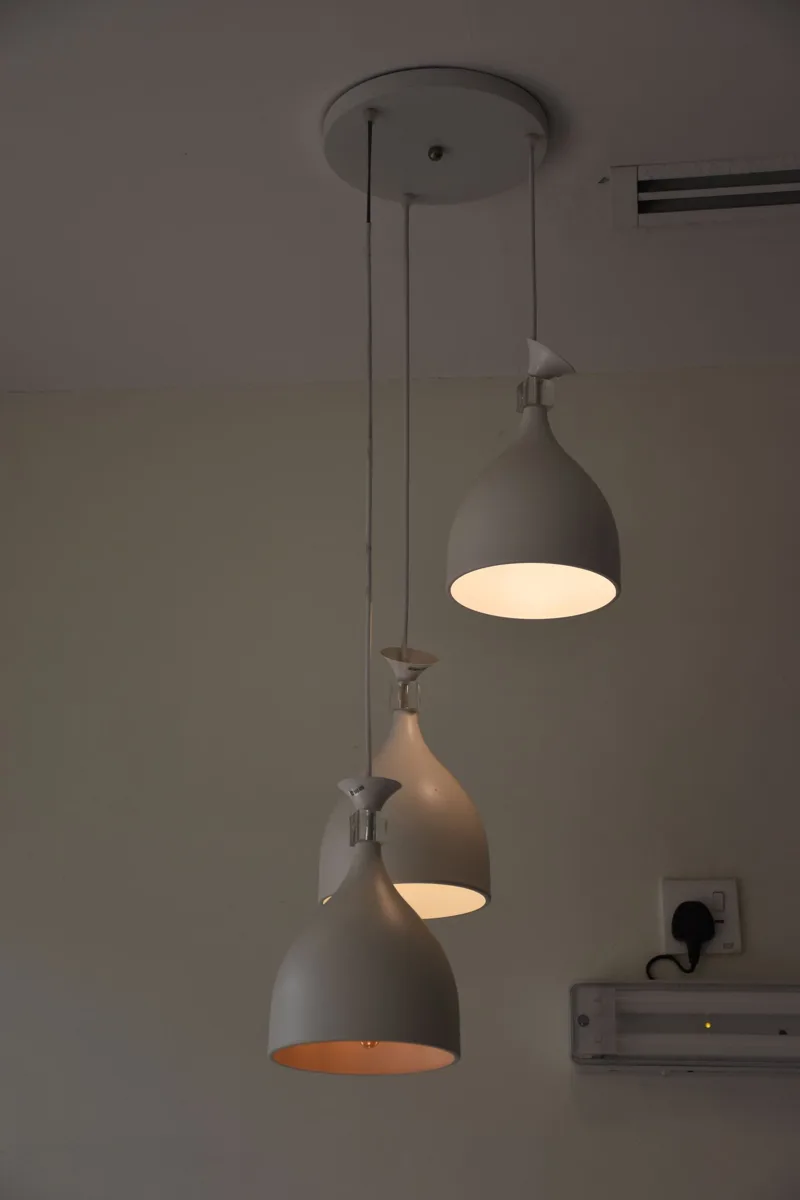 Light fixture installation — illustrative service photo