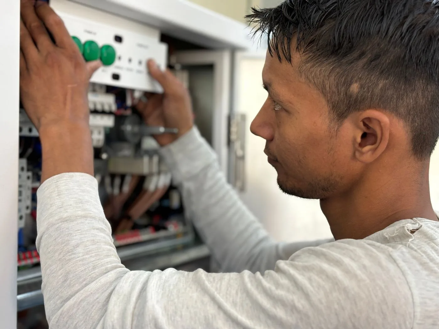 Electrical panel repair — illustrative service photo