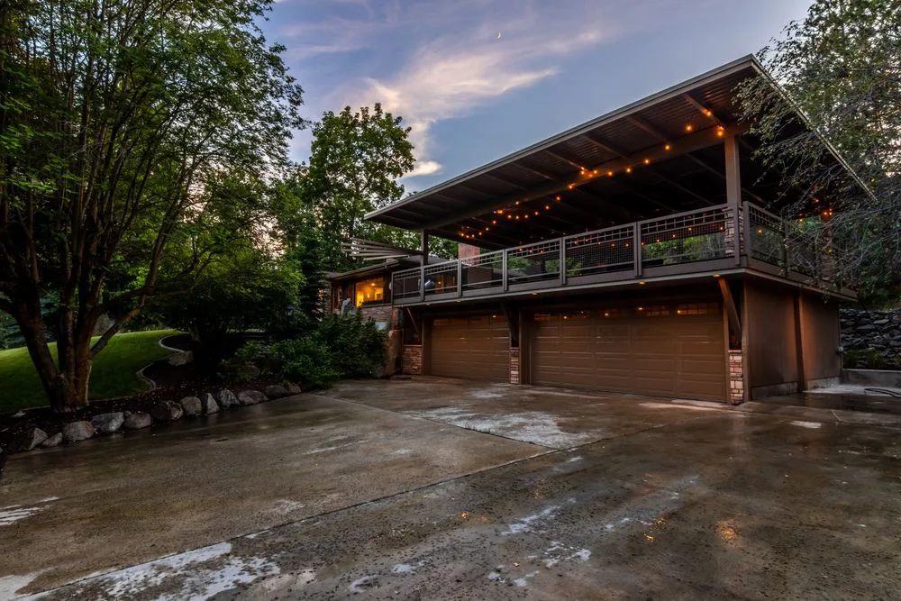 Outdoor lighting installation — illustrative service photo